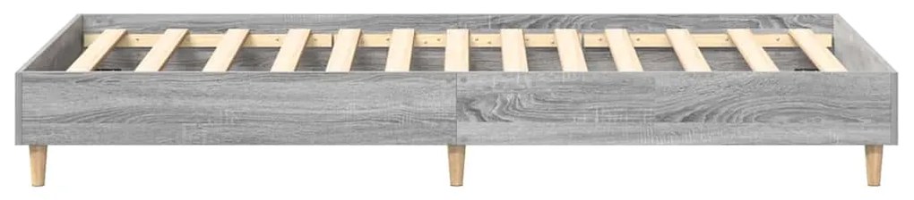 Cama vidaXL 90x200 cm Cinza Sonoma em Madeira Engenharia