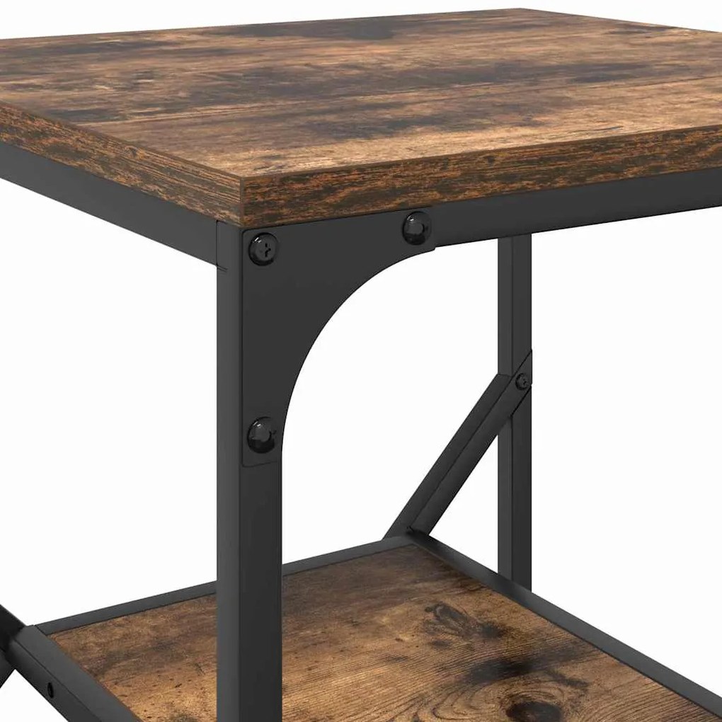 Mesa Lateral vidaXL Carvalho Defumado 41x40x60 cm Madeira Engenharia