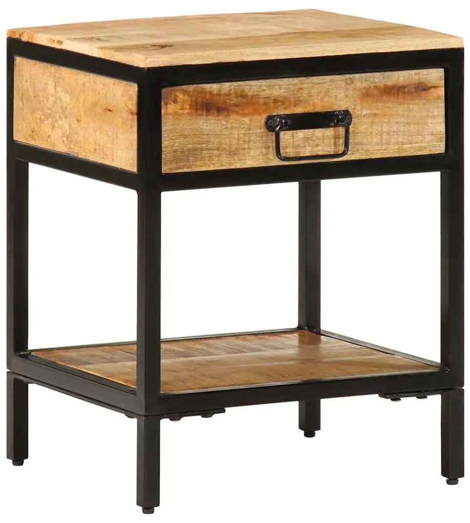 vidaXL Mesa-de-cabeceira com gaveta Castanho 40 x 35 x 50 cm