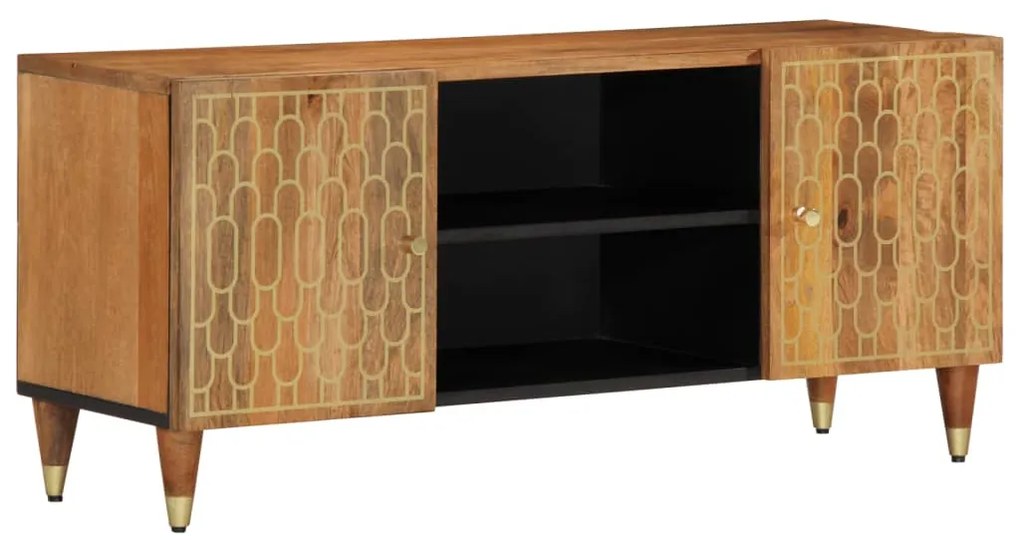 Móvel de TV 105x33x46 cm madeira de mangueira maciça