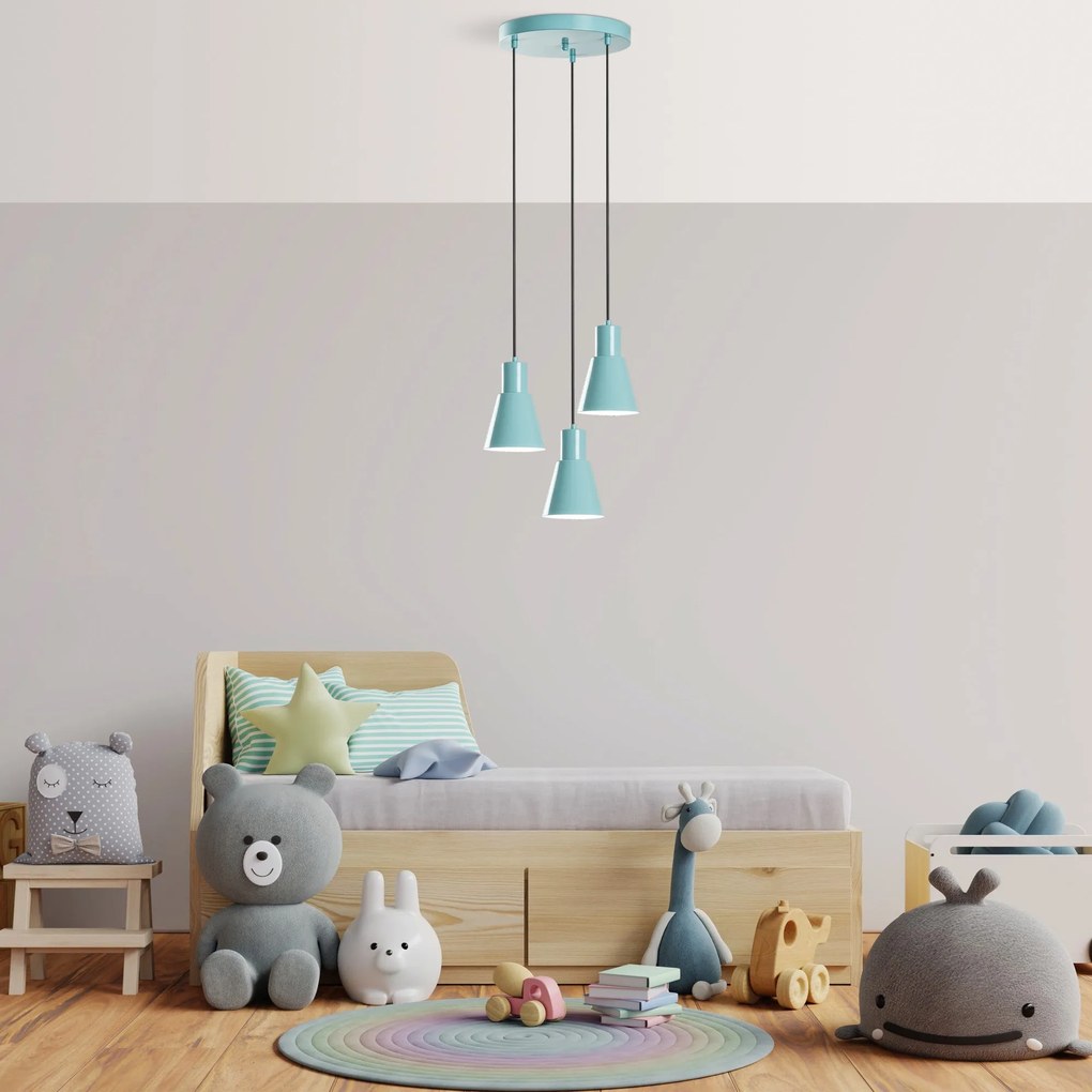 Candeeiro Chandelier Konikkem – Turquesa – Ø40 cm