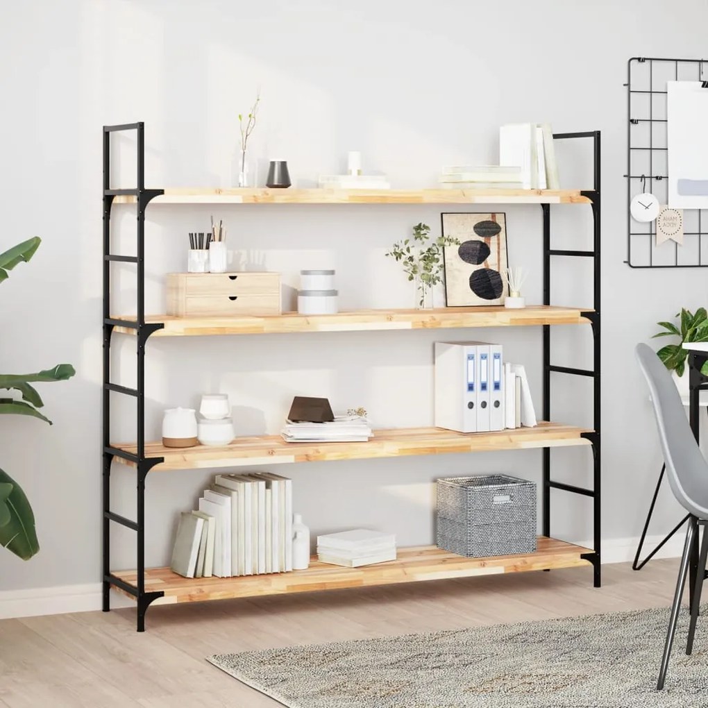 vidaXL Prateleira flutuante 120x30x4 cm acácia maciça não tratada