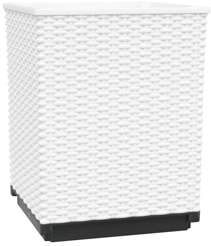 Vasos/floreiras 4 pcs 30x30x37 cm polipropileno branco