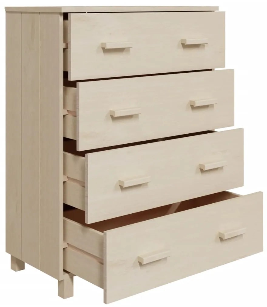 Aparador HAMAR 79x40x103,5 cm pinho maciço castanho-mel