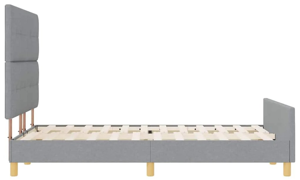 Cama vidaXL Cinza Claro 160x200 cm em Tecido