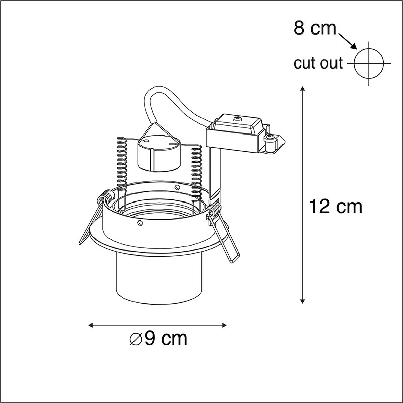 LED Foco embutido inteligente branco inclinável incluindo WiFi GU10 - Installa Moderno