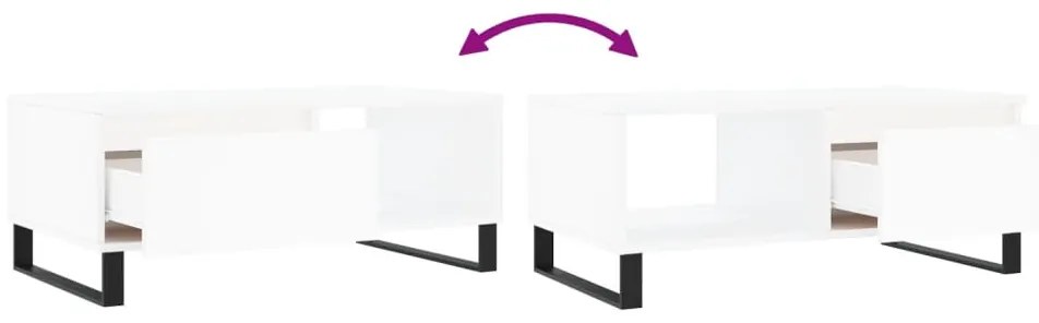 Mesa de centro 90x50x36,5 cm derivados de madeira branco