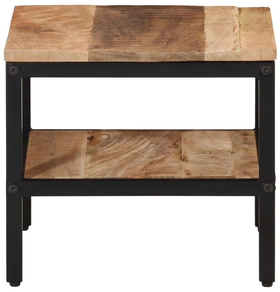 Mesa de centro 35x35x30 cm madeira de mangueira áspera maciça