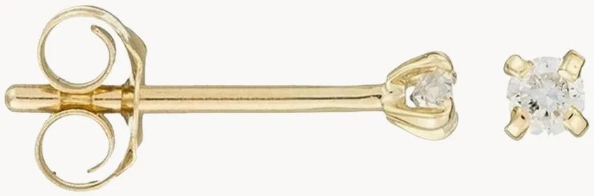 Brincos em ouro amarelo com diamantes Single Diamond