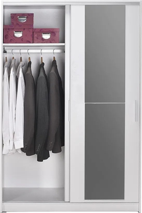 Roupeiro "Lúmina" – Branco – 120 x 182 x 52 cm – Design Moderno