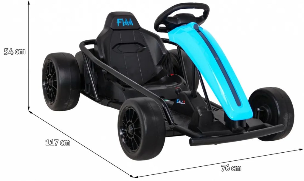 Kart elétrico para Crianças 12V FX1 Função Drift Master Azul