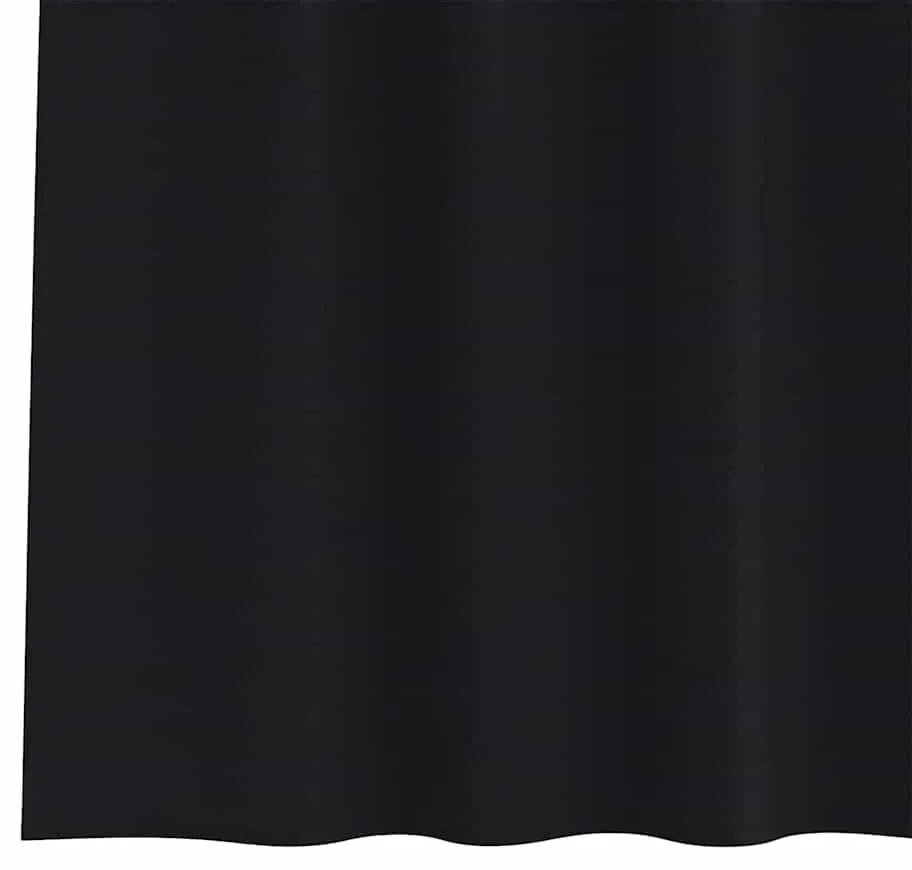 Cortinas com cortinas 2 pcs Preto 245 x 140 cm Poliéster