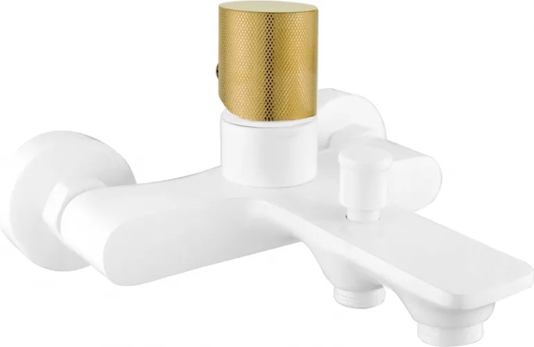 Mexen Royo One misturadora de banheira, branco/dourado - 72231-25