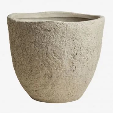 Vaso De Flores Exterior Em Cimento Nuria Castanho Areia & Ø55 Cm - ↑45 Cm - Sklum