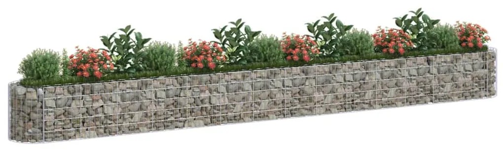 Canteiro elevado/cesto gabião 540x50x50 cm ferro galvanizado