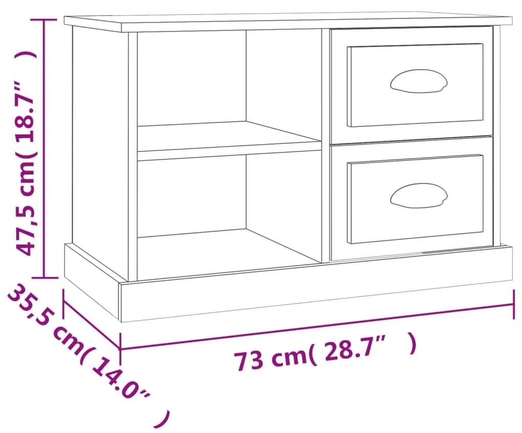Móvel de TV 73x35,5x47,5 cm derivados de madeira branco