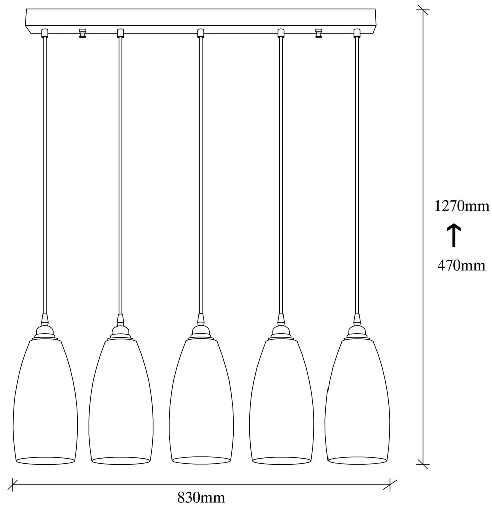 Candeeiro Chandelier Smoked – Fume – 83 x 83 cm