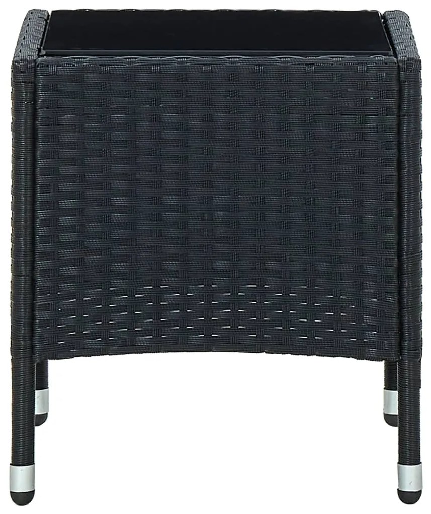 Mesa de jardim 40x40x45 vime PE preto