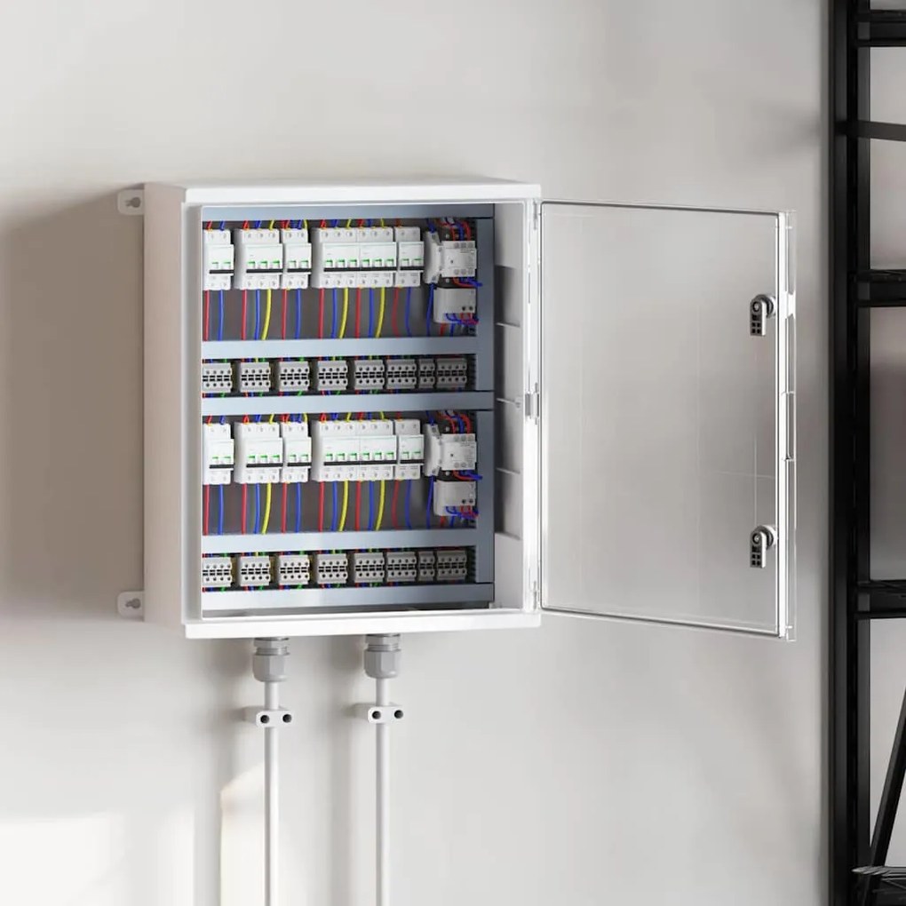 vidaXL Armário de Controle Cinzeto 50 x 22 x 60 cm Plástico ABS