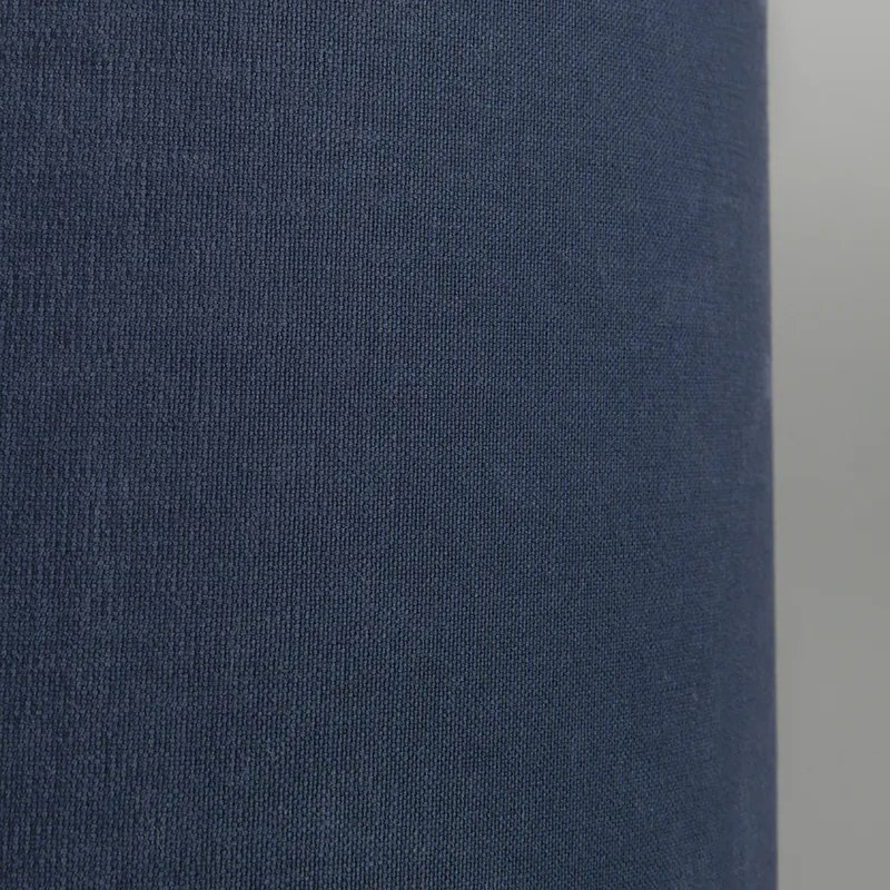Candeeiro de suspensão preto com cúpula 35 cm azul ajustável - Blitz Moderno
