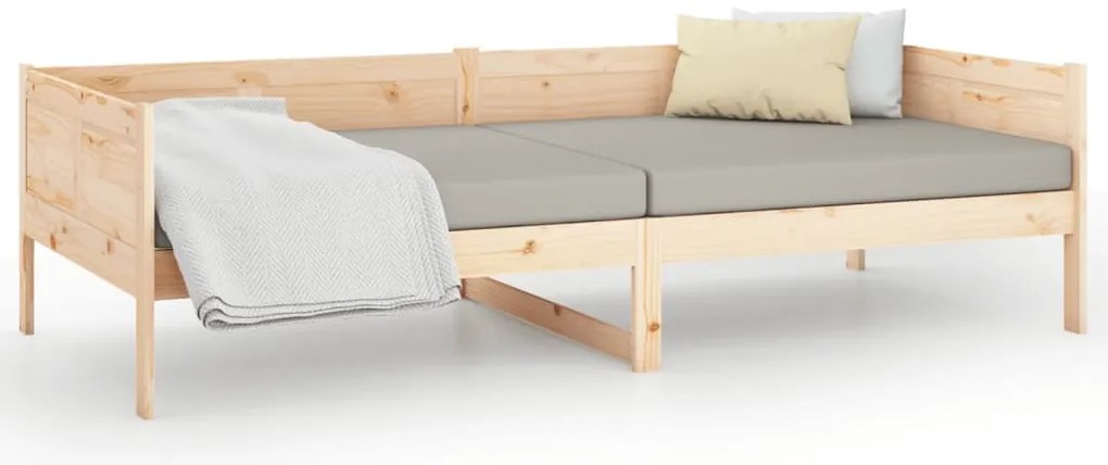 Sofá-cama 80x200 cm madeira de pinho maciça