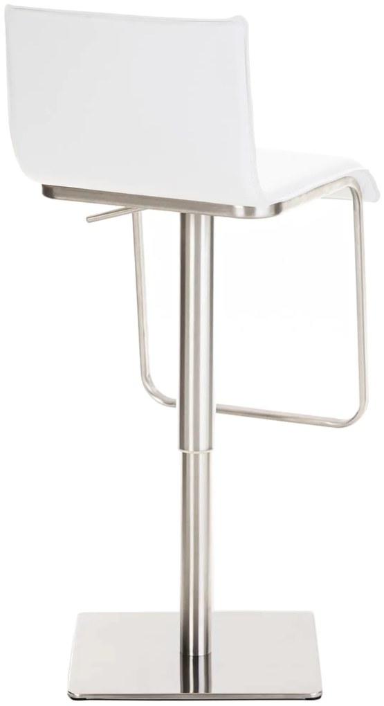 Banco de bar Limon em couro sintético 39 x 80-103 x 46 cm Branco