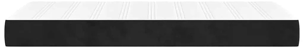 Colchão de molas ensacadas 80x220x20 cm veludo preto