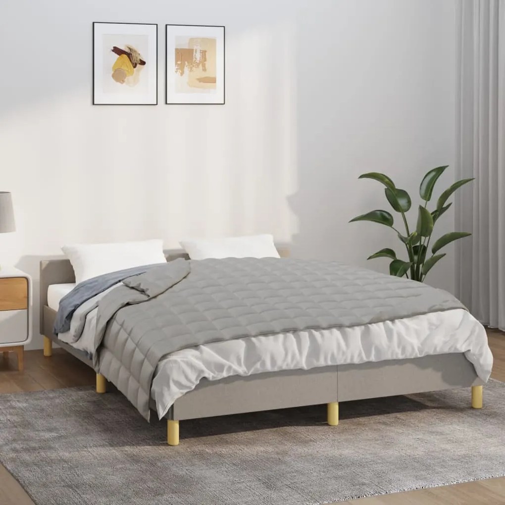 3154775 vidaXL Manta pesada 5 kg 122x183 cm tecido cinza