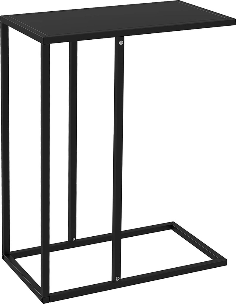 HOMCOM Mesa de apoio para laptop, mesa de sofá em forma de C, com estrutura de aço, preto | Aosom Portugal