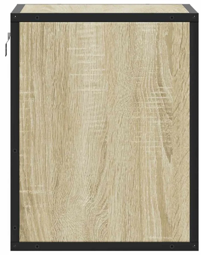 Mesas de cabeceira de parede 2 pcs 40x31x39,5cm carvalho sonoma