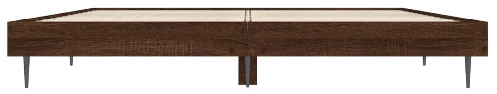 Estrutura de cama 120x190cm derivados madeira carvalho castanho
