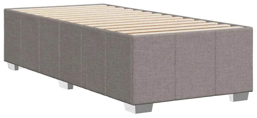 Estrutura cama sem colchão 100x200 cm tecido cinza-acastanhado