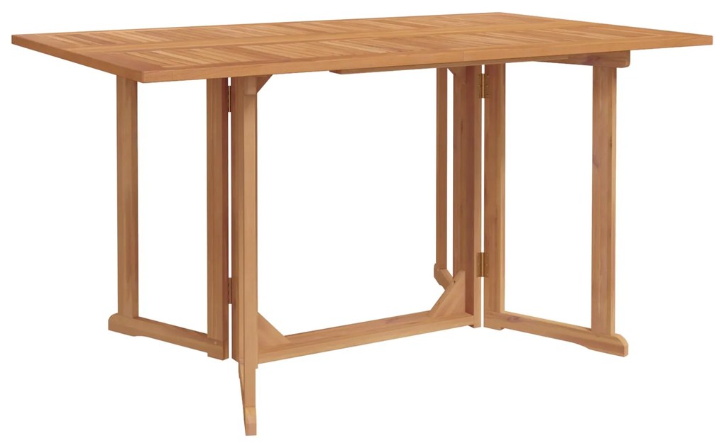 Conjunto de Jantar para Jardim de 7 Peças em Madeira Sólida Teak