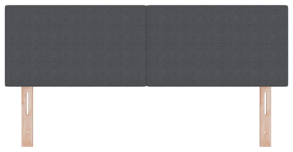 Cabeceira LED vidaXL Design Simples Cinza Escuro 80 cm Tecido de Velud