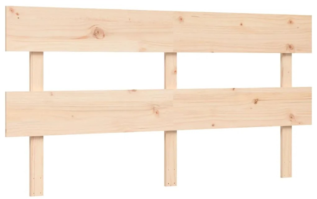 Estrutura de cama com cabeceira 160x200 cm madeira maciça