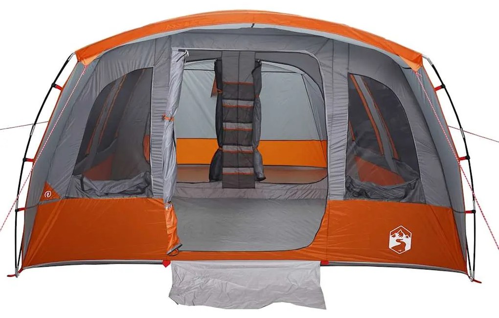 Tenda familiar túnel para 8 pessoas impermeável cinzento