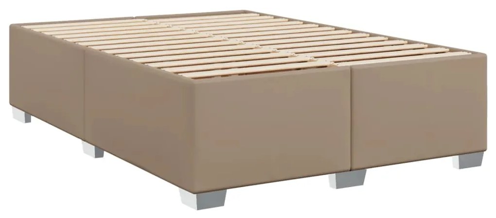Cama com Molas/Colchão e Luzes Led - 140x200 cm - Couro Artificial Cap