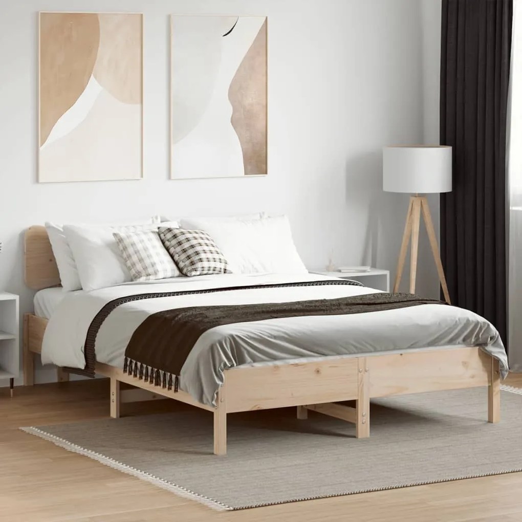 Cama sem colchão 135x190 cm madeira de pinho maciça