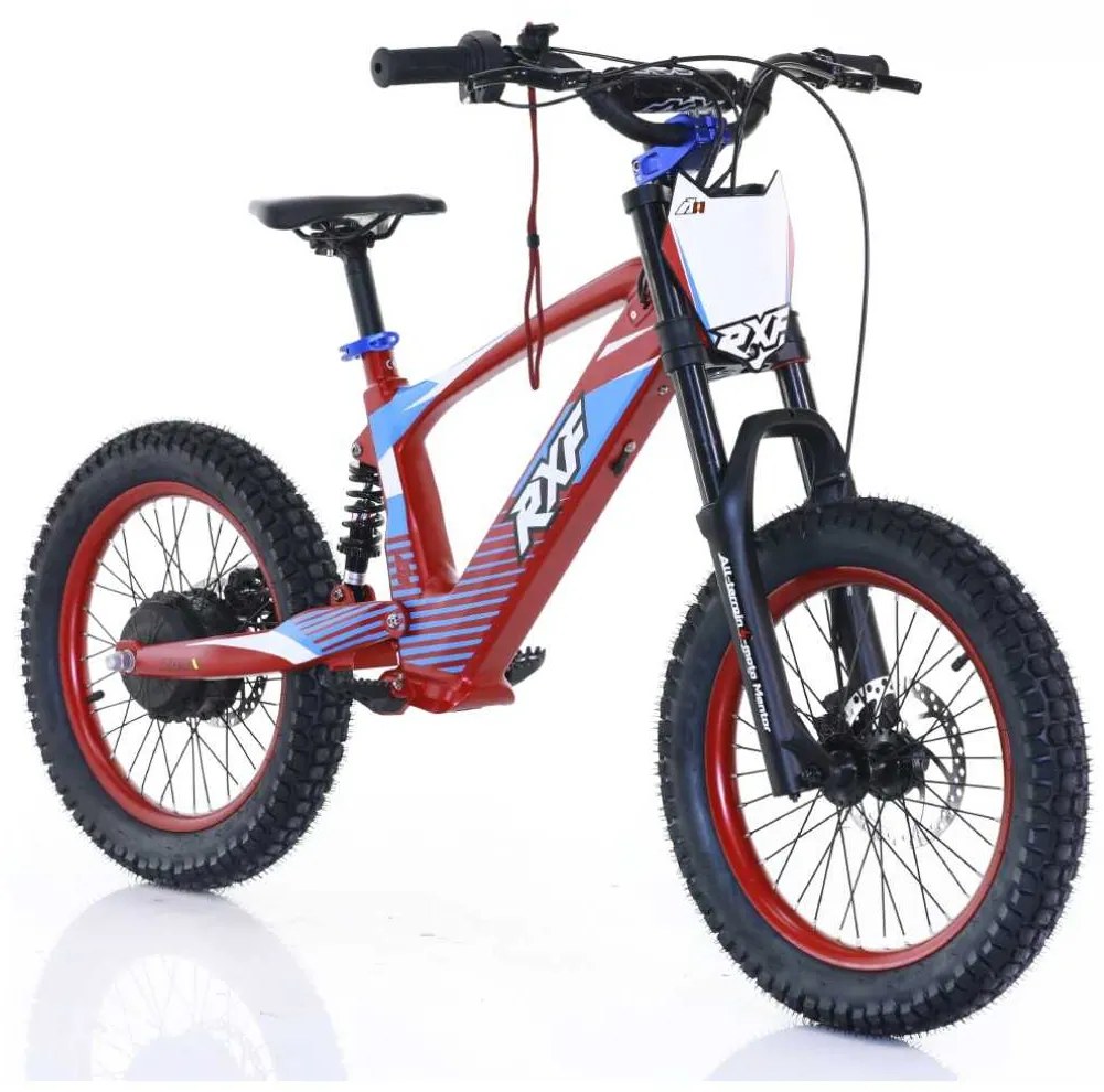 Bicicleta elétrica infantil sem pedais 18" 500W 36V 5.0Ah RXF EVO Vermelha