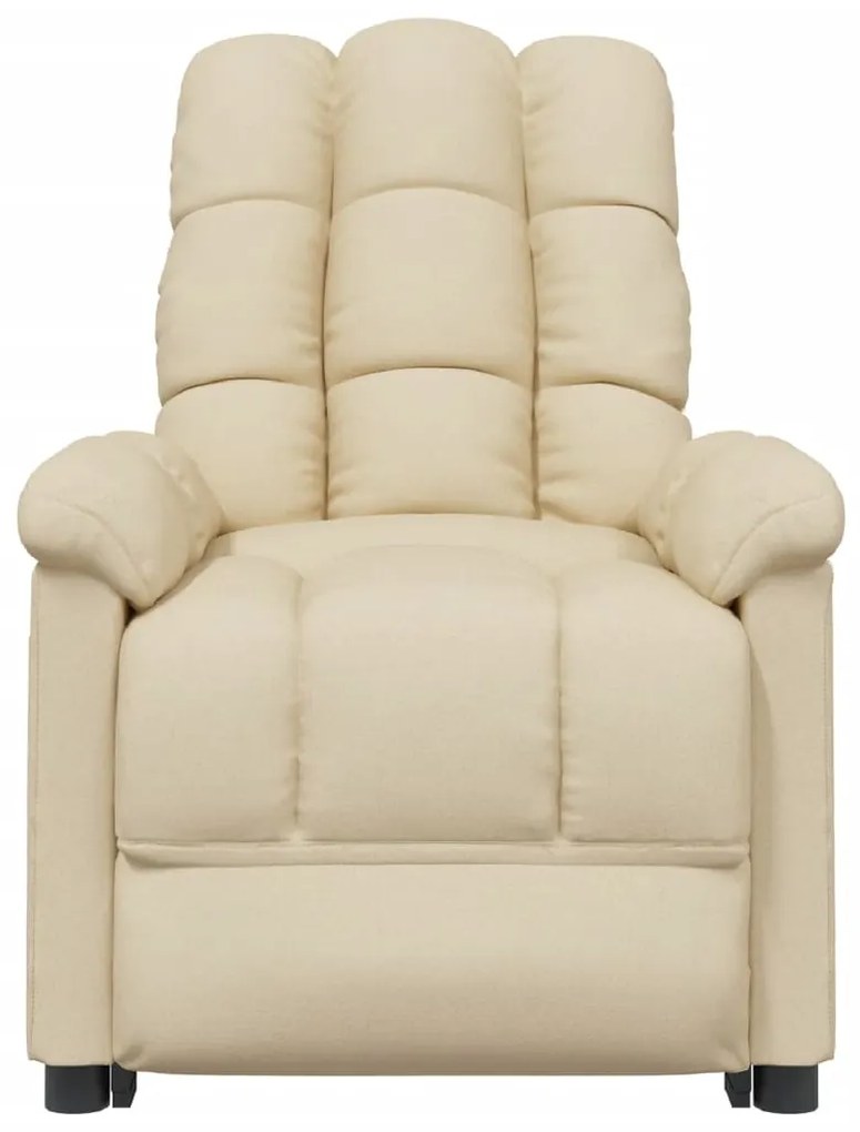 Poltrona reclinável tecido cor creme