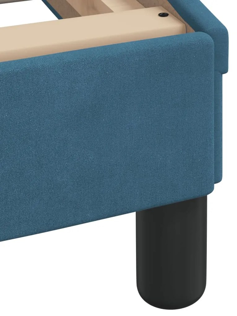 Cama com colchão 160x200 cm veludo azul