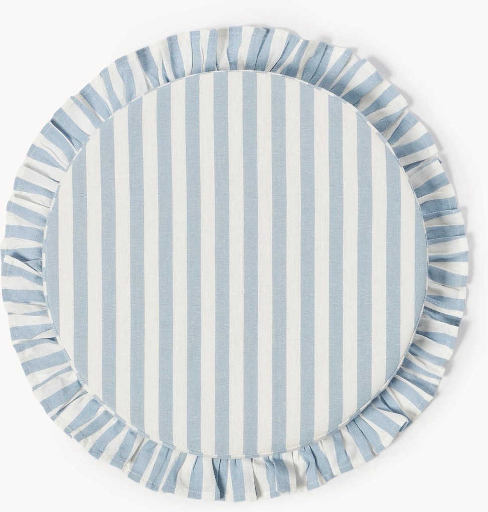 Almofadas de assento às riscas Ivette, conjunto de 2