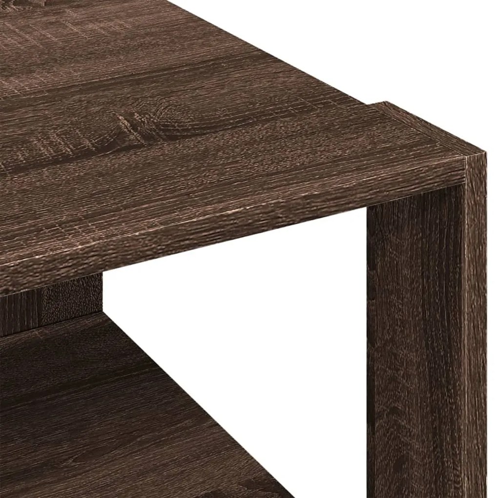 Mesa de centro 51,5x51,5x30 cm deriv. madeira carvalho castanho