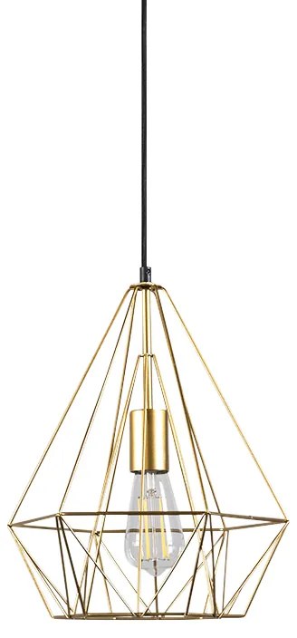 Candeeiro suspenso industrial dourado - Carcass Design,Moderno