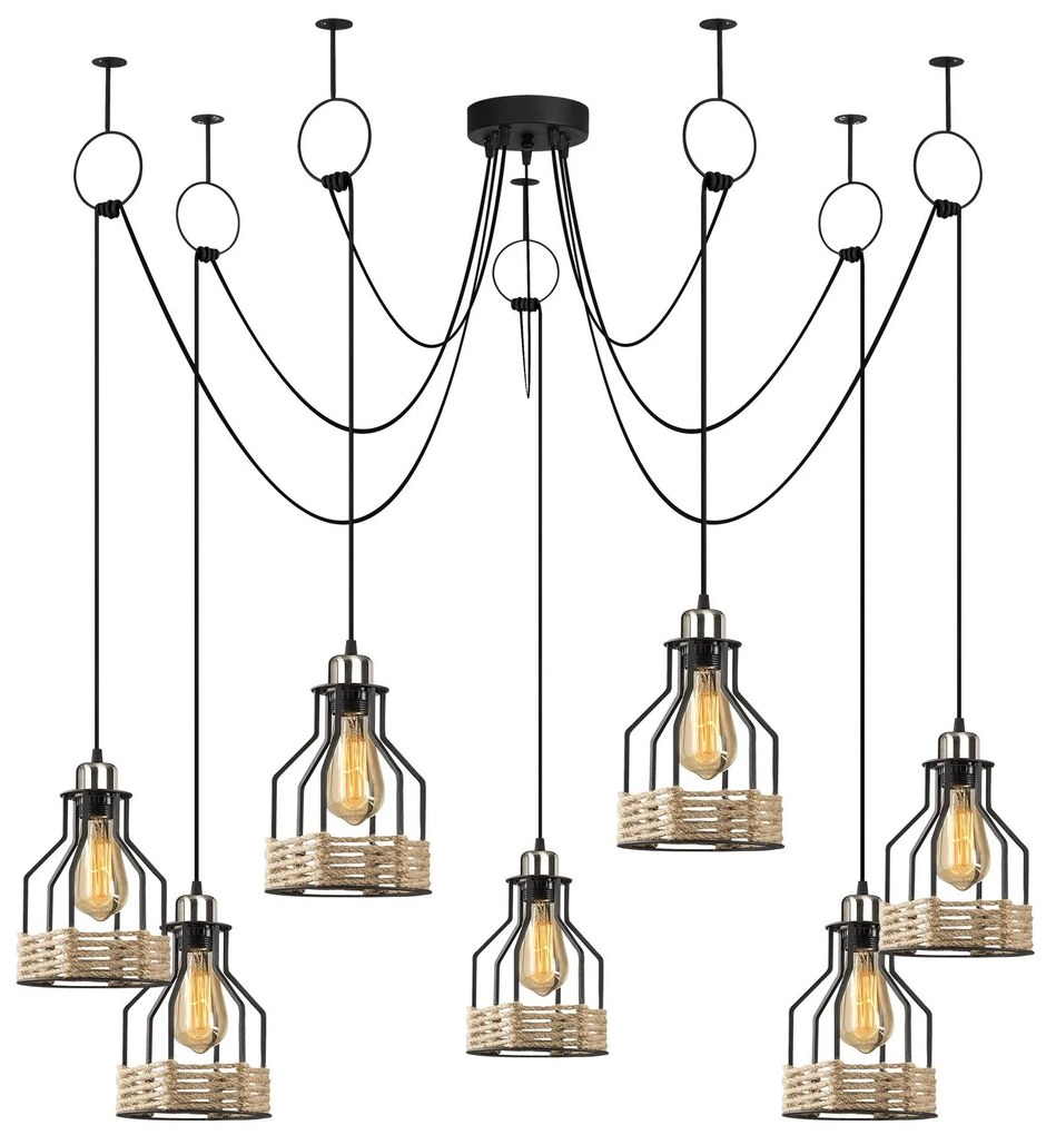 Chandelier Fiko – Preto – 137 cm x 131 cm
