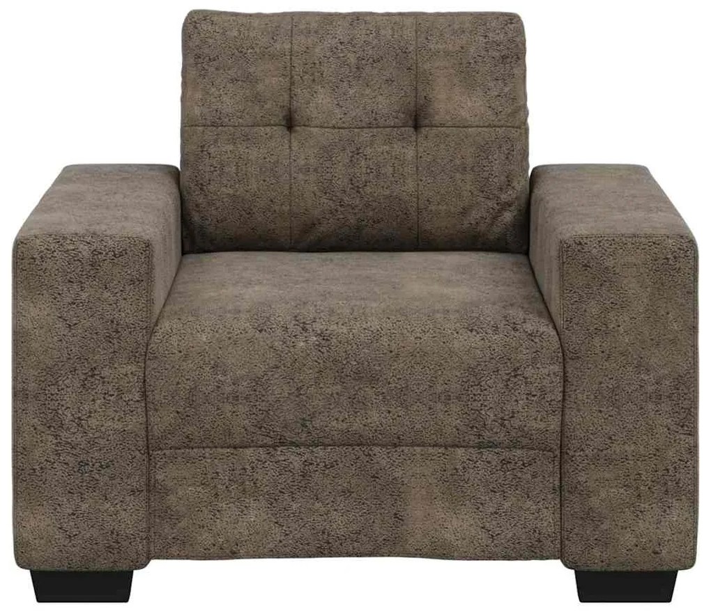Poltrona vidaXL Cinza Escuro 59 cm em Couro Sintético