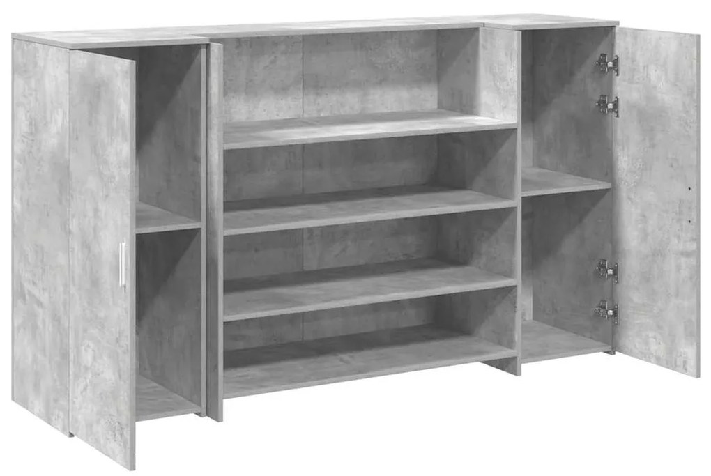 Balcão de recepção 180x50x103,5 cm madeira cinza cimento