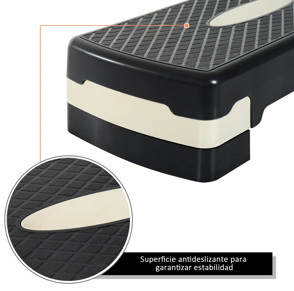 ® Plataforma Step para Desporto com Altura Regulável a 2 níveis de carga 150 KG