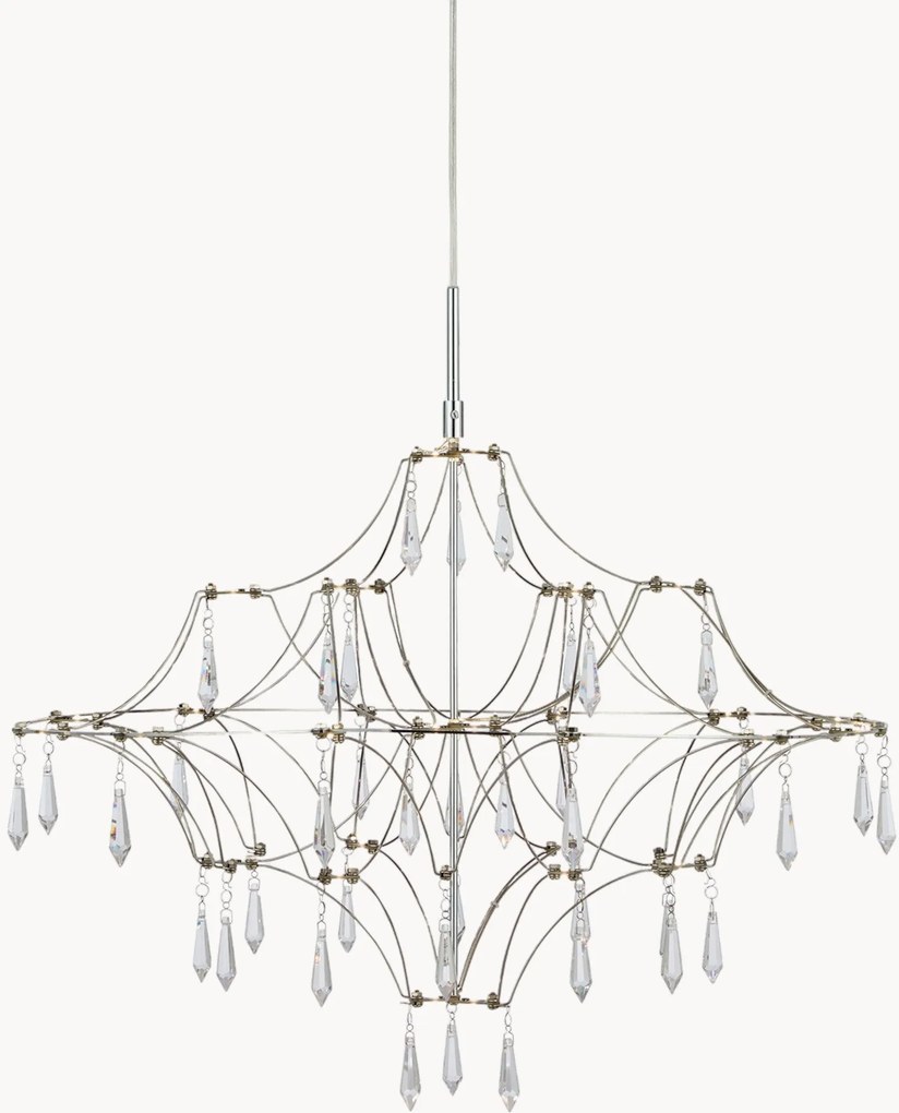 Lustre LED em vidro de cristal regulável Efesos