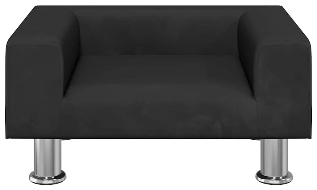 Cama para cães 50x40x26,5 cm veludo preto